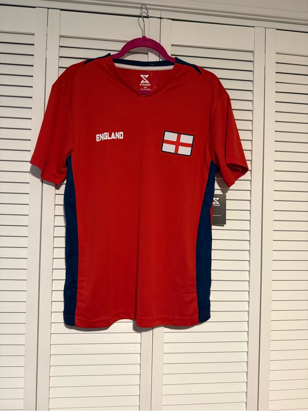 England Red Performance Men's Soccer Shirt